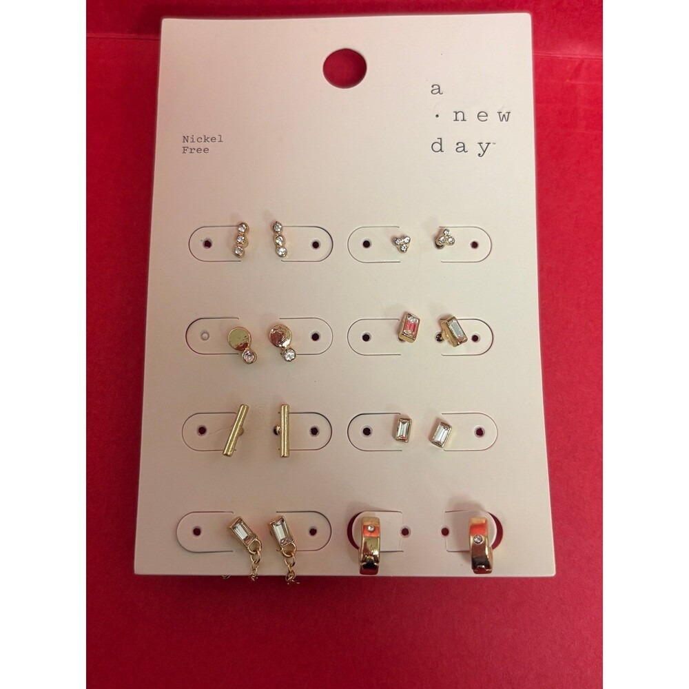 A‎ New Day 8 Pair Earrings NEW